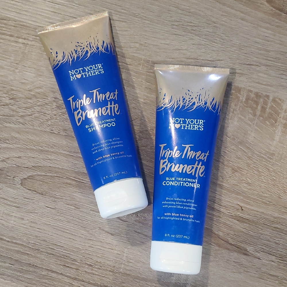 Not Your Mother's Triple Threat Brunette Shampoo - Blue and White